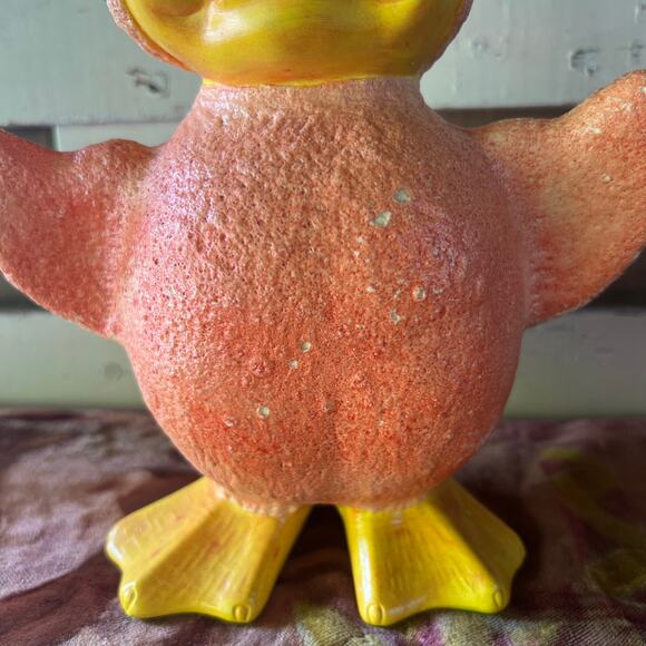 Vintage Holland Mold Company Quirky Tangerine Texture Duck Statue Figurine HOMCO - Picture 7 of 10